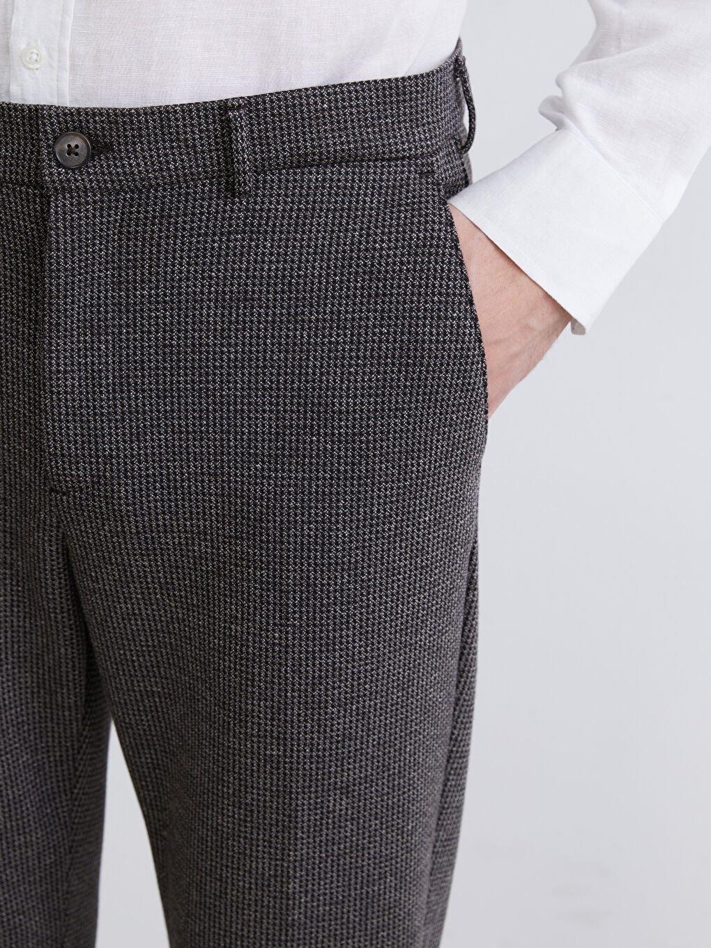 Kahverengi Slim Fit Erkek Pantolon-2