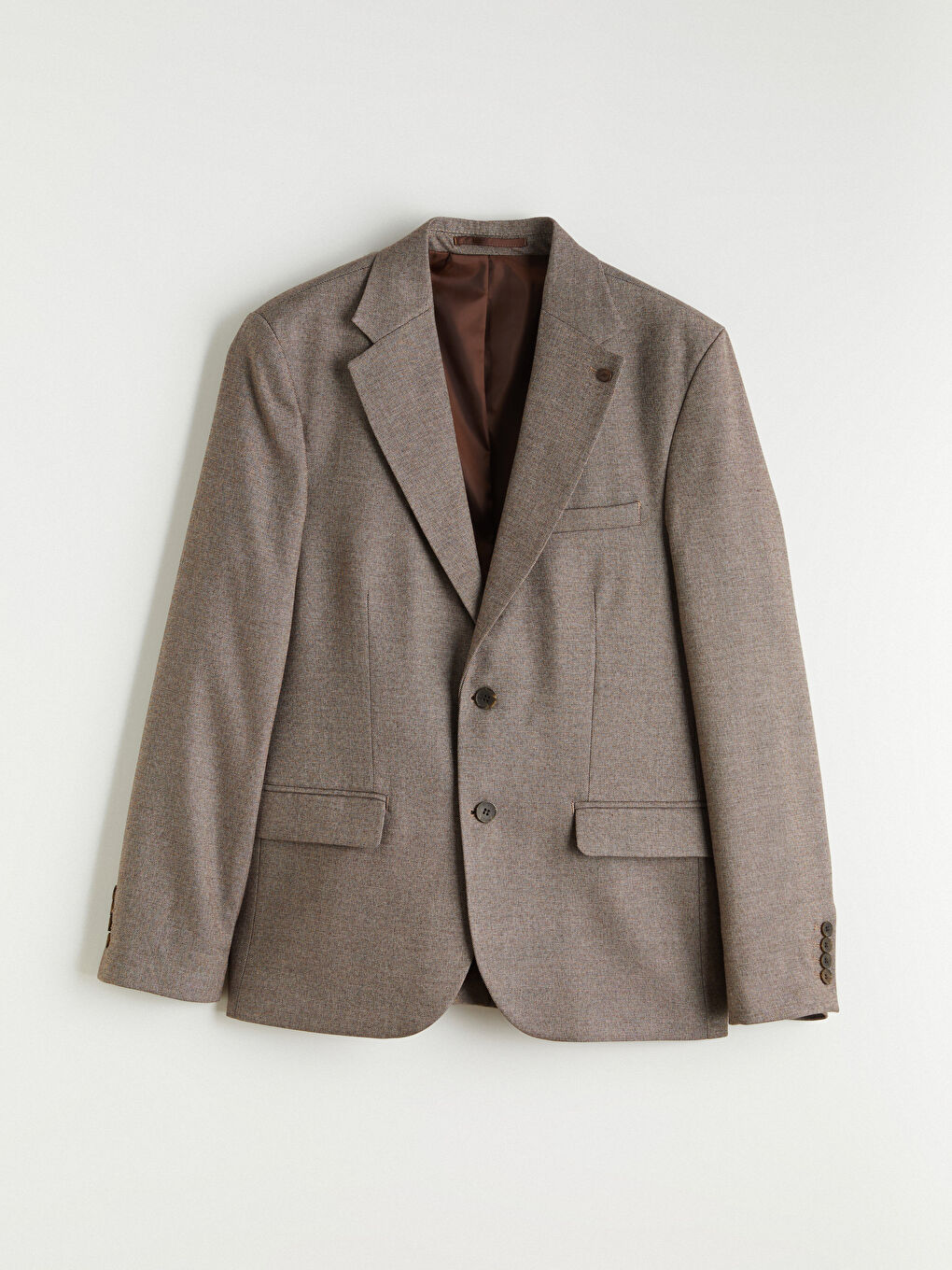 Bej Dar Kalıp Erkek Blazer Ceket-4