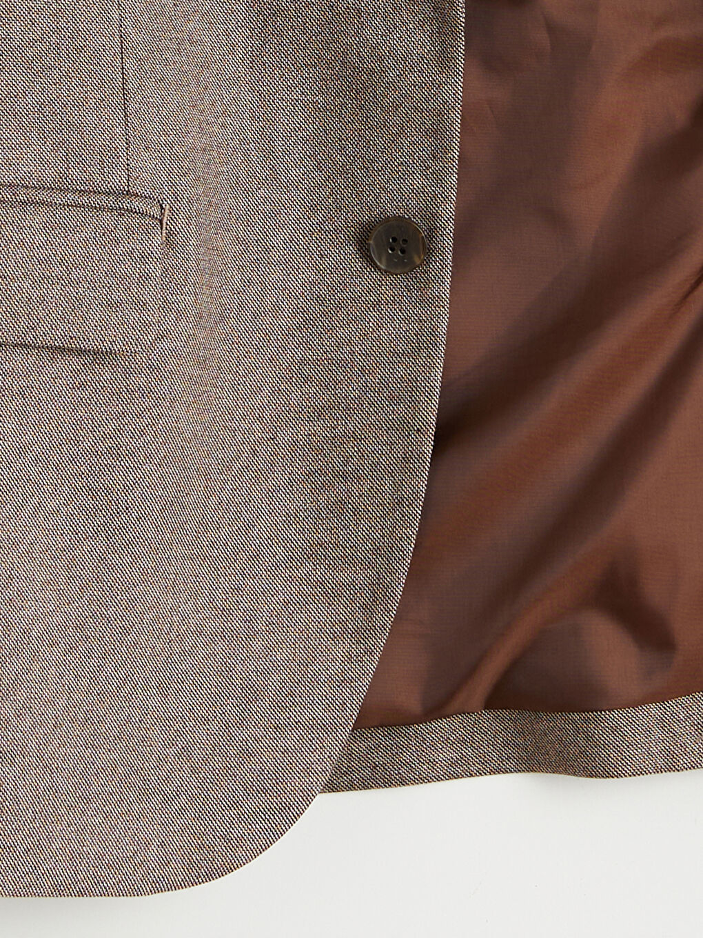 Bej Dar Kalıp Erkek Blazer Ceket-6