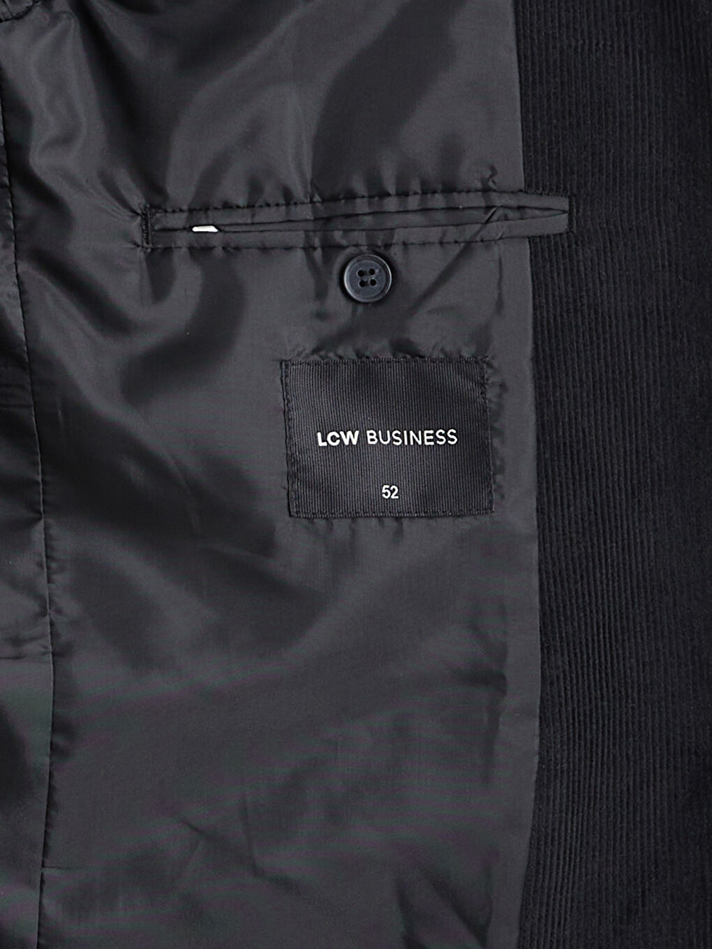 Siyah Standart Kalıp Kadife Erkek Blazer Ceket-6