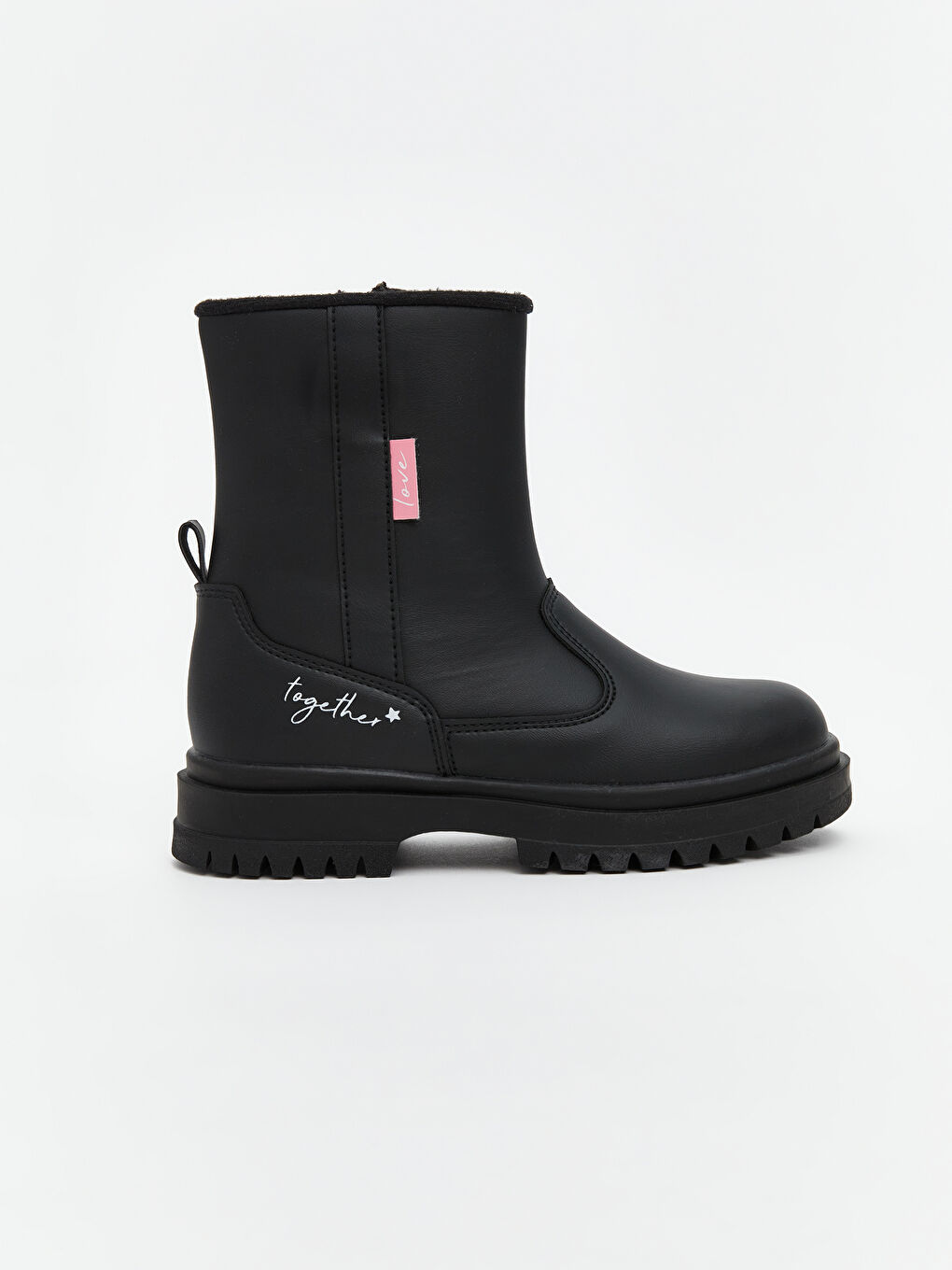 Siyah Deri Görünümlü Kız Çocuk Bot-1