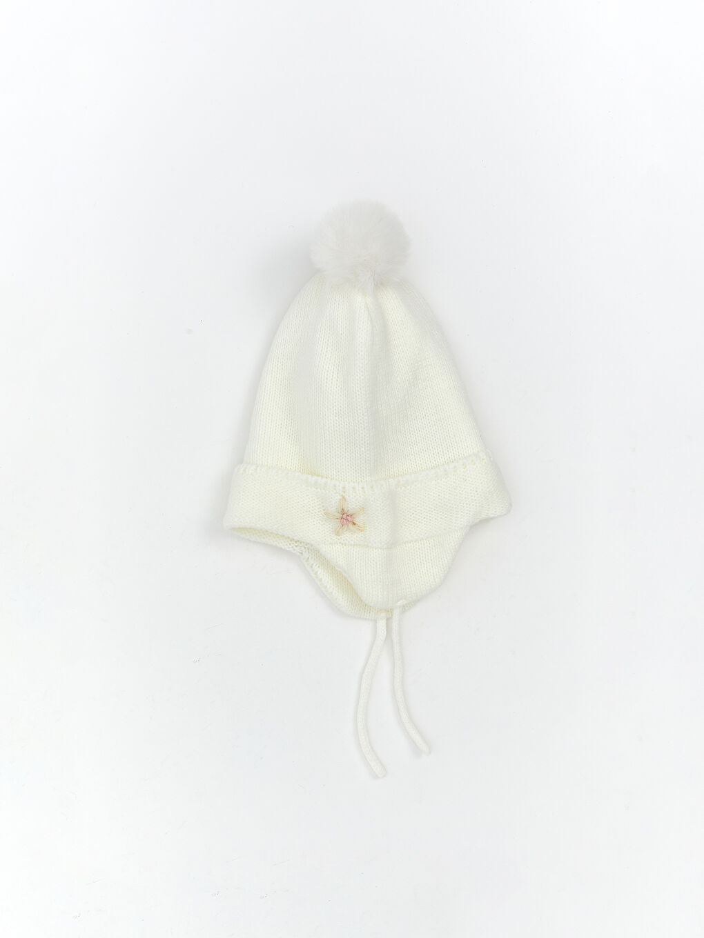 Pom-Pom Detailed Baby Girls' Snow Hat-1