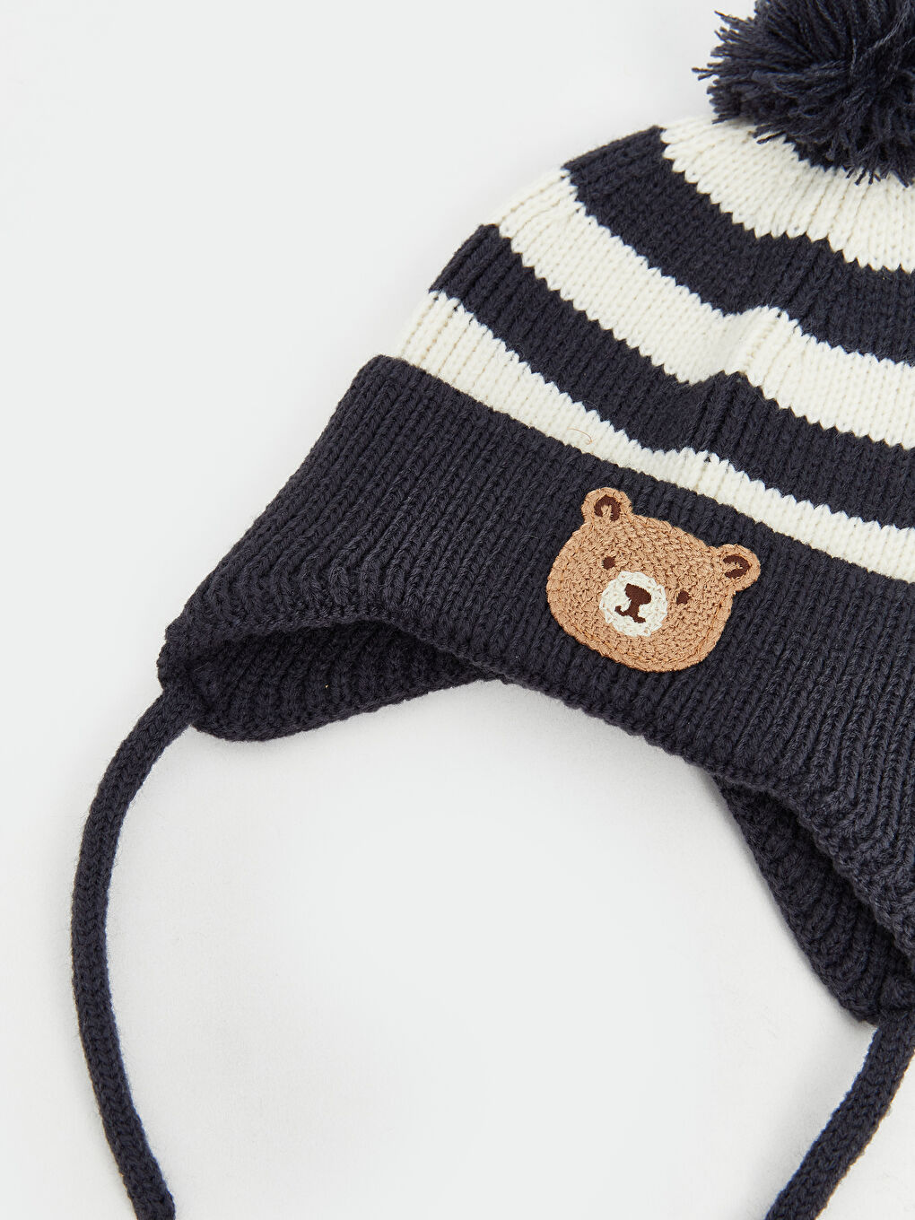 Pom Pom Detail Baby Girl Beanie-2