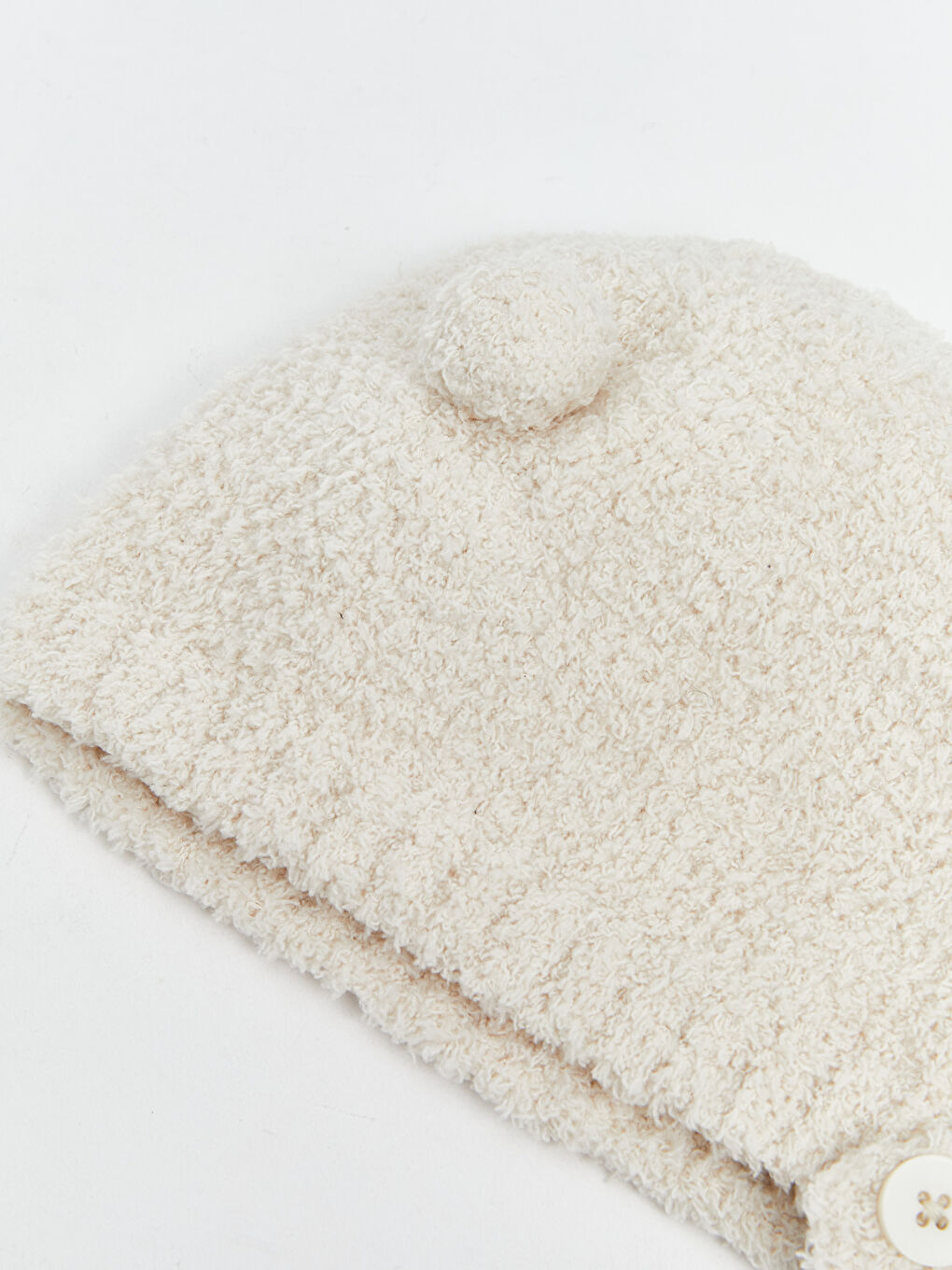 Pom Pom Detail Baby Girl Beanie-3