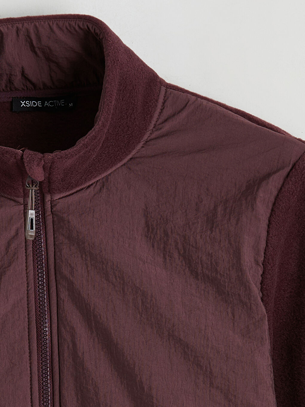 Mürdüm Dik Yaka Uzun Kollu Polar Erkek Sweatshirt-5