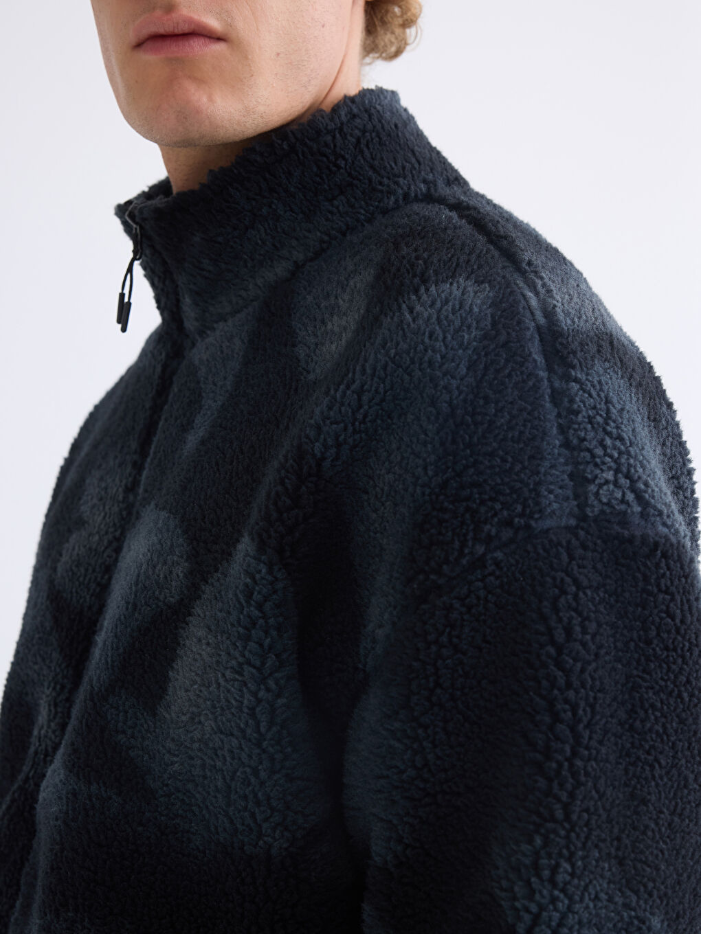 Man BLACK Zip-Up Sweatshirt-2