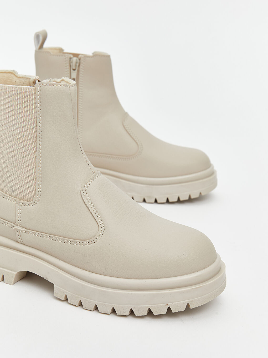 Bej Fermuarlı Kız Çocuk Bot-2