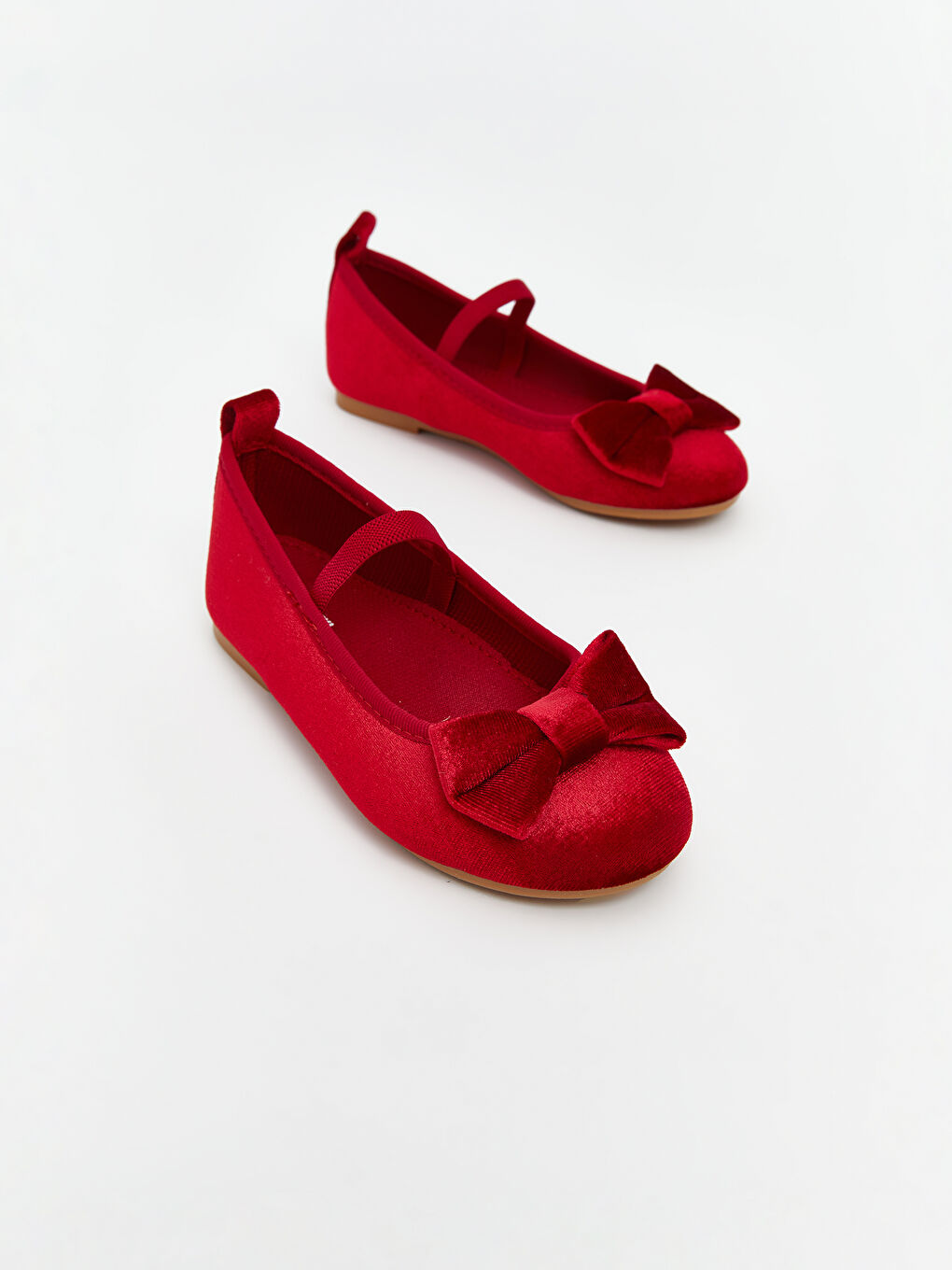 Kırmızı Fiyonk Detaylı Kız Çocuk Babet-2