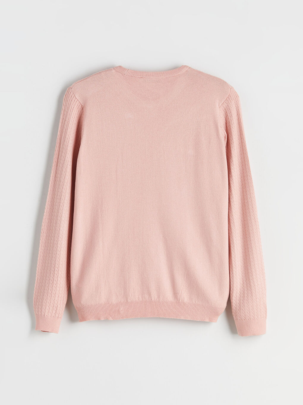 Crew Neck Self-Patterned Women's Knitwear Sweater-7