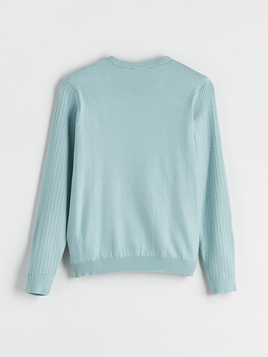 Crew Neck Self-Patterned Women's Knitwear Sweater-9