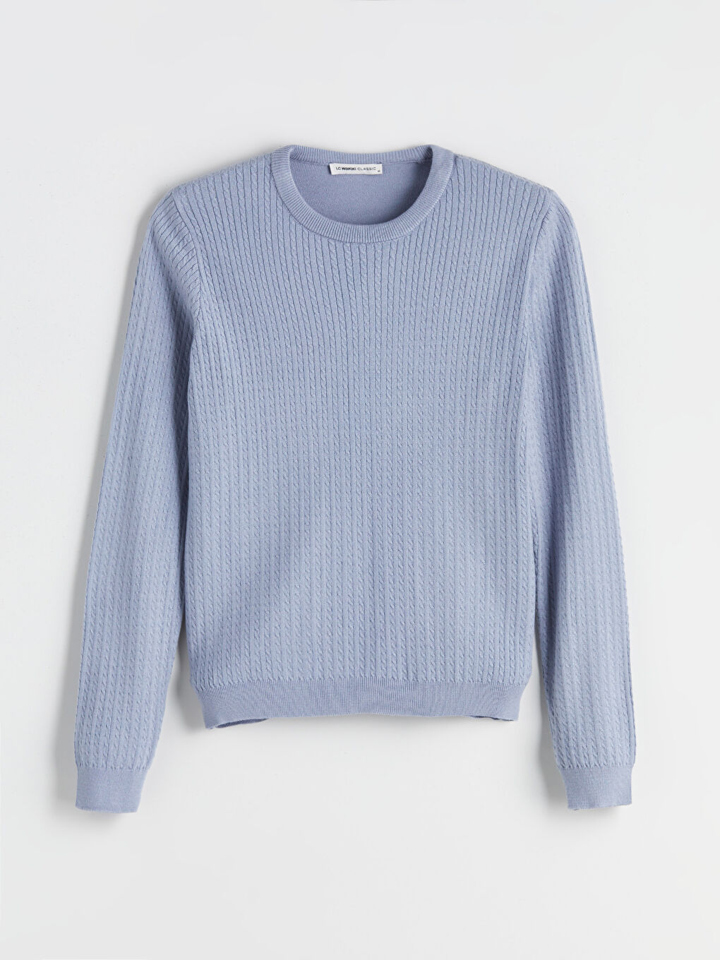 Crew Neck Self-Patterned Women's Knitwear Sweater-6