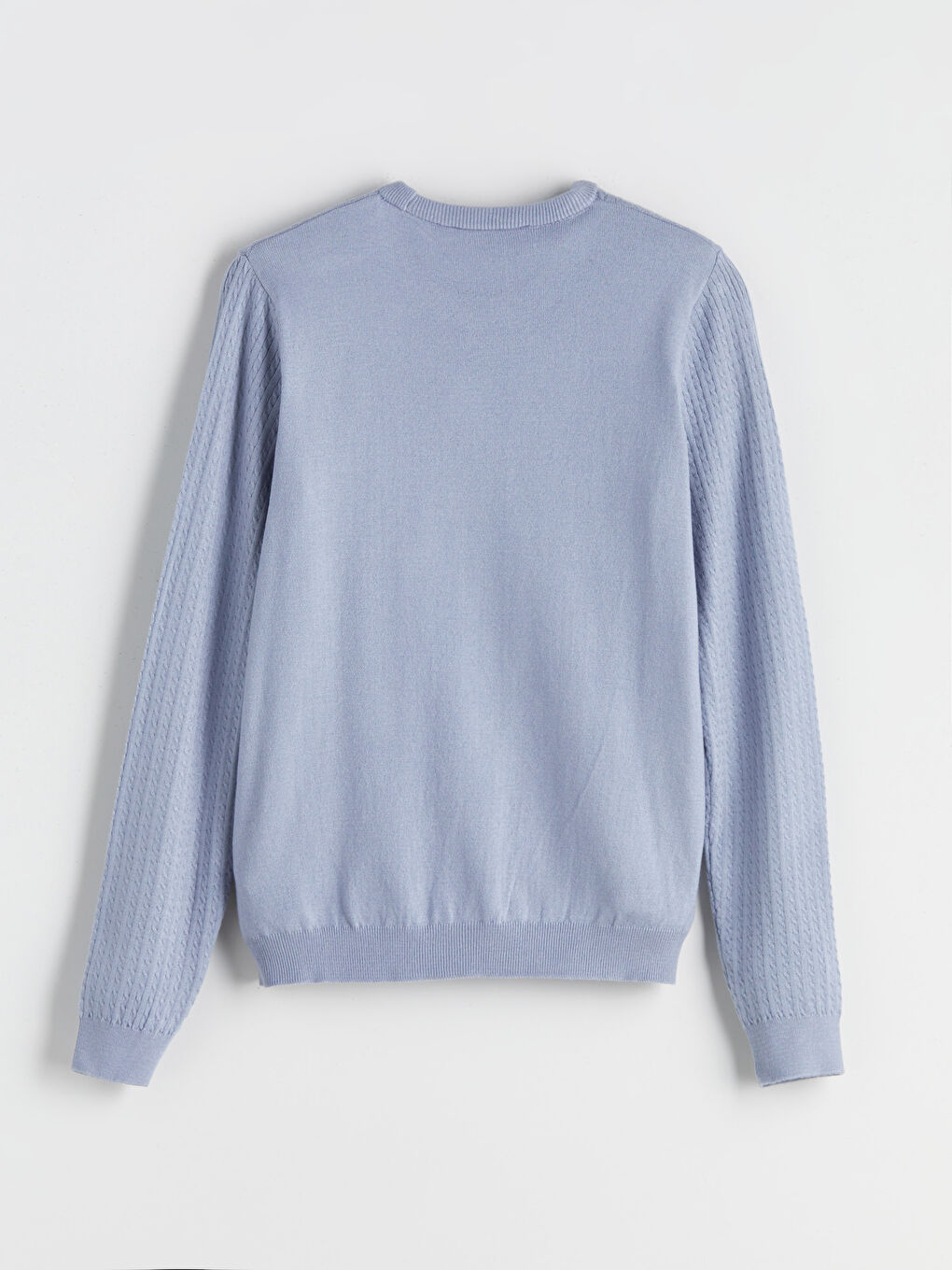 Crew Neck Self-Patterned Women's Knitwear Sweater-7