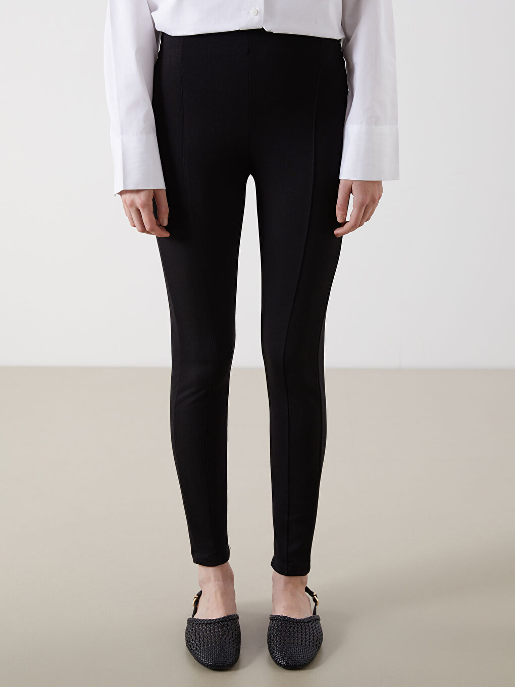 Leggings Taille Haute Unis pour Femmes-1