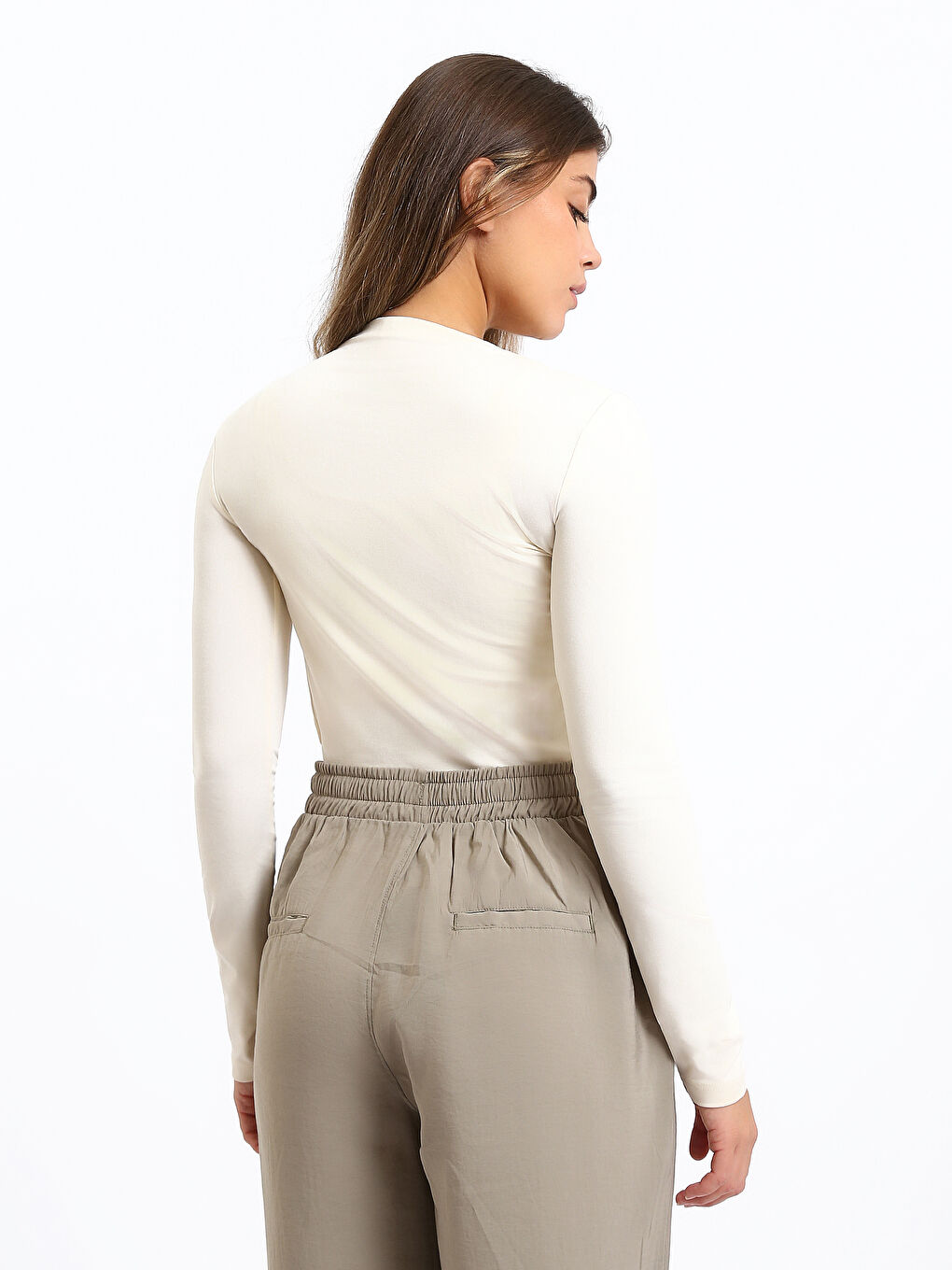 Cowl Neck Women's Blouse-4