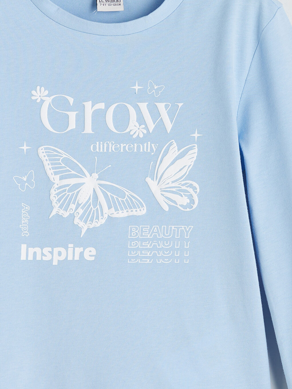 Mavi Bisiklet Yaka Kız Çocuk Tişört-1