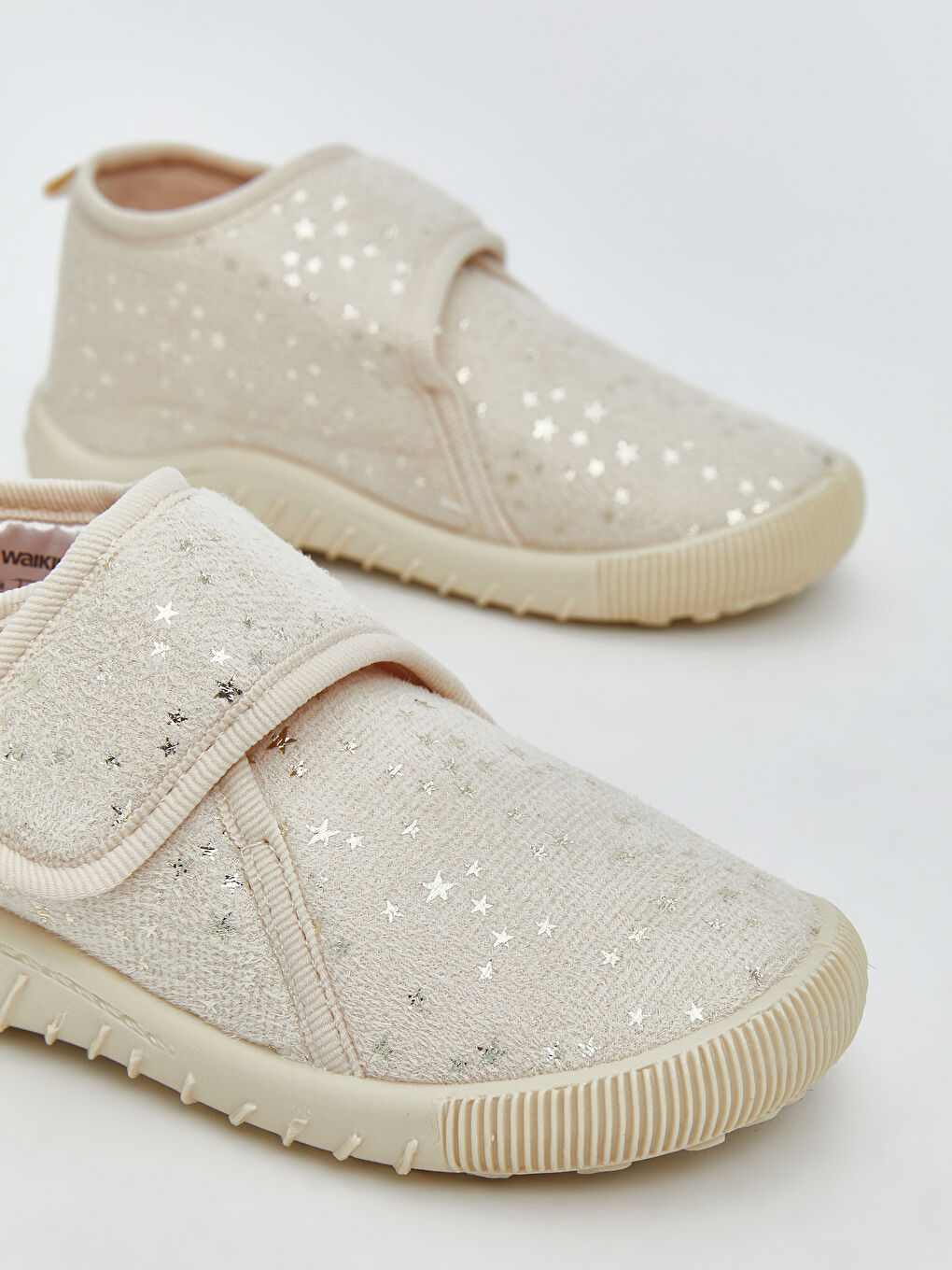 Bej Yıldız Desenli Kız Bebek Panduf-2