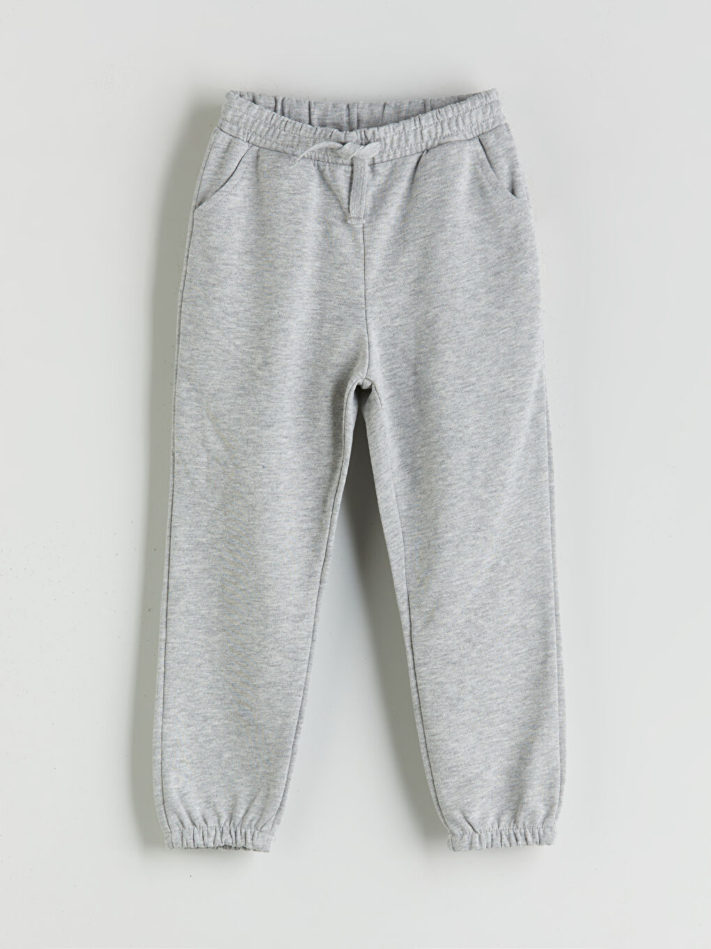 Gri Beli Lastikli Erkek Çocuk Eşofman Altı