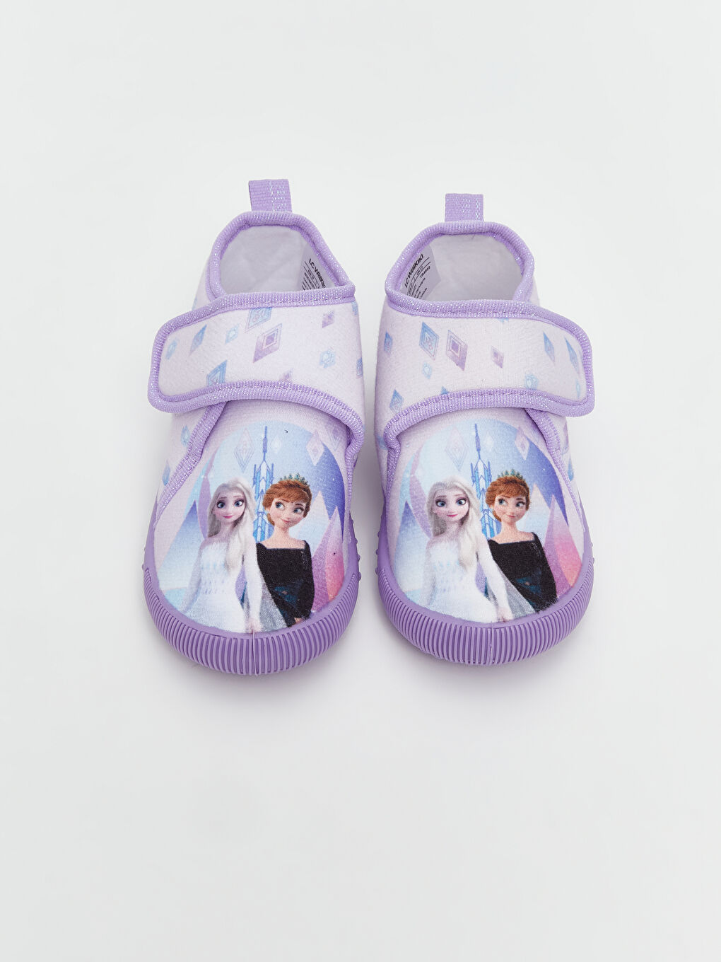 Lila Frozen Baskılı Kız  Bebek Panduf-2