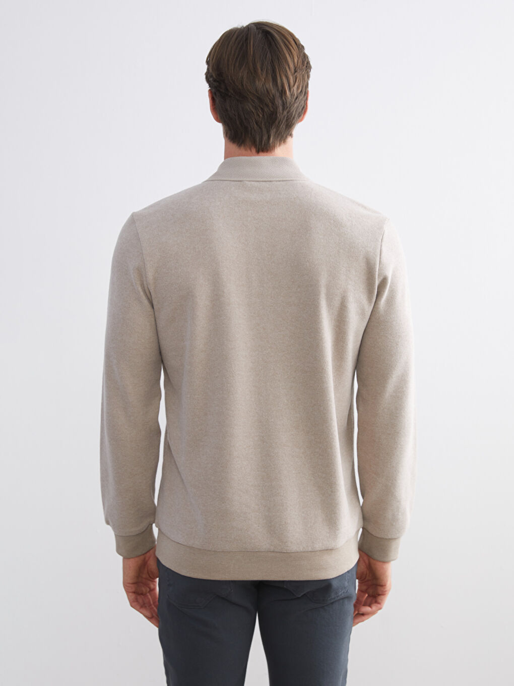 Polo Neck Men's Sweatshirt-3