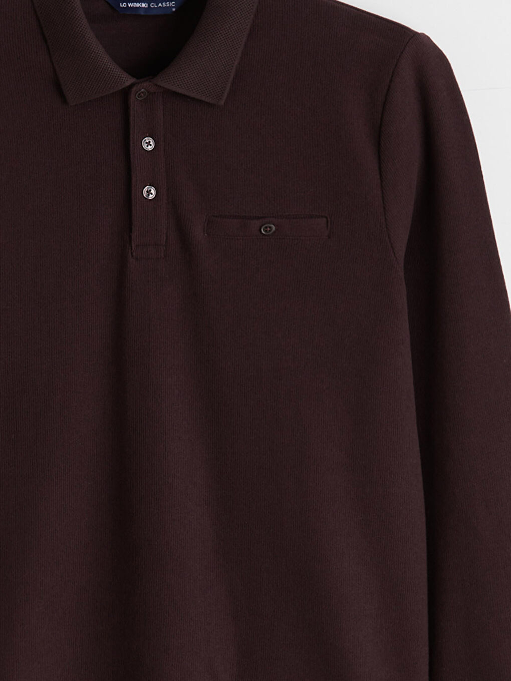 Mürdüm Polo Yaka Erkek Sweatshirt-5