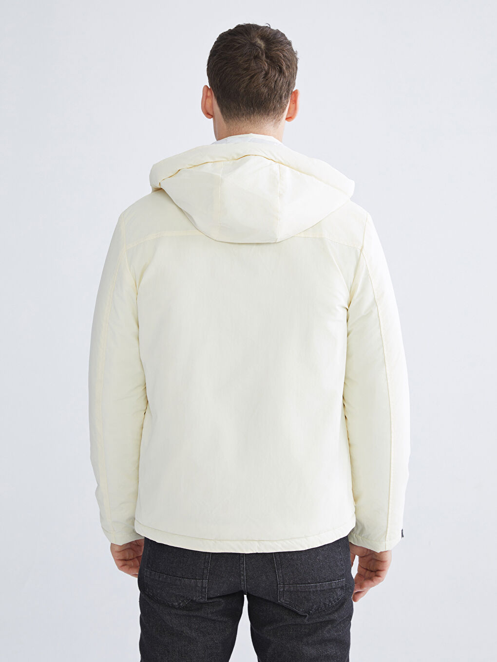 Slim Fit Hooded Men's Coat-4