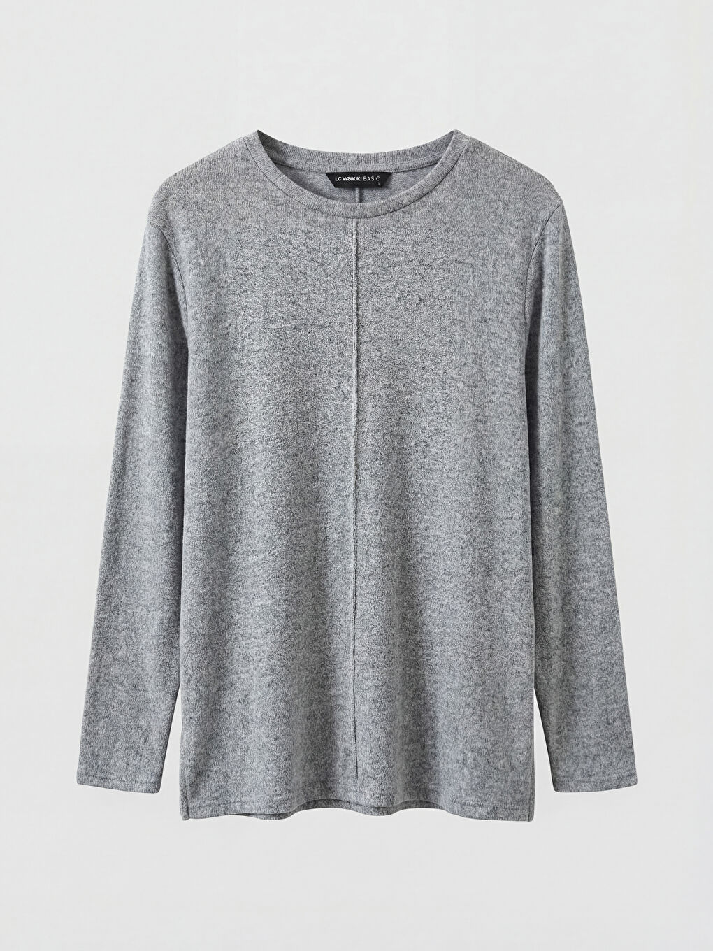 تي شيرت نسائي بكول مدور وكم طويل