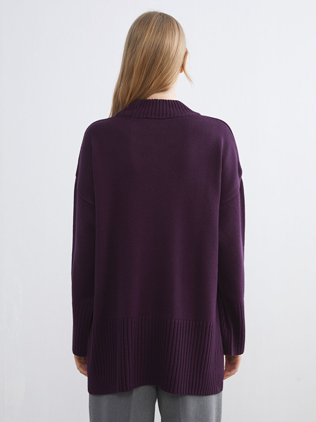 Half Turtleneck Oversize Women's Knitwear Sweater-6