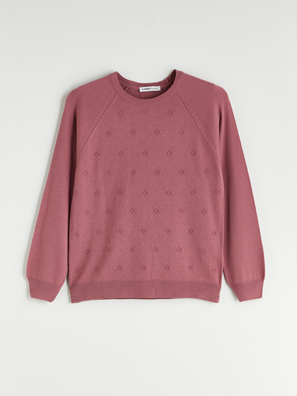 كنزة صوفية برقبة دائرية للسيدات-4