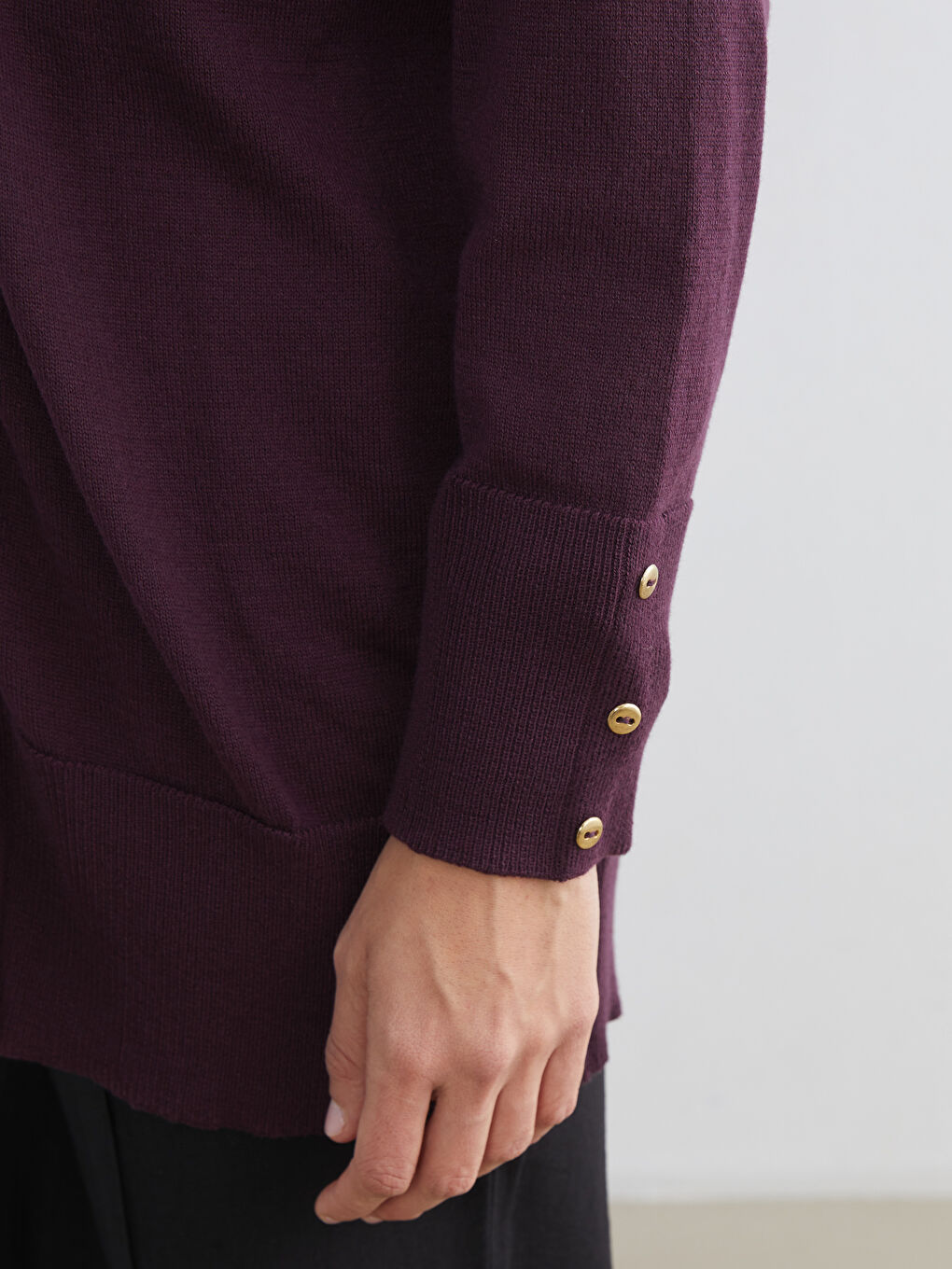 كارديجان تريكو بياقة شال للسيدات-2