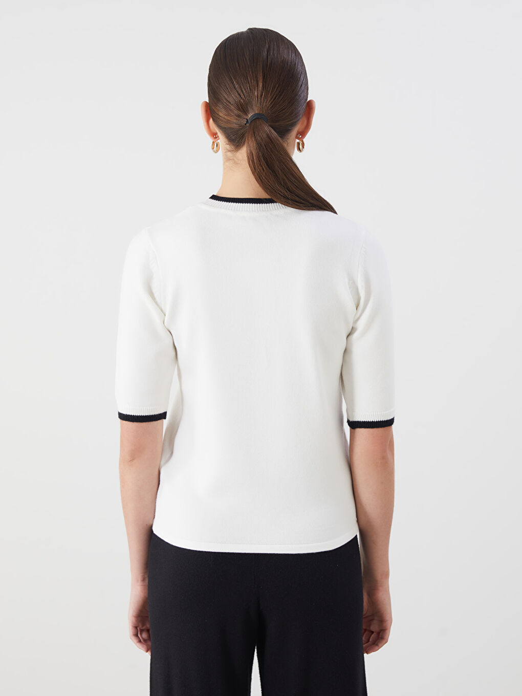 Crew Neck Women's Knitwear Sweater-6