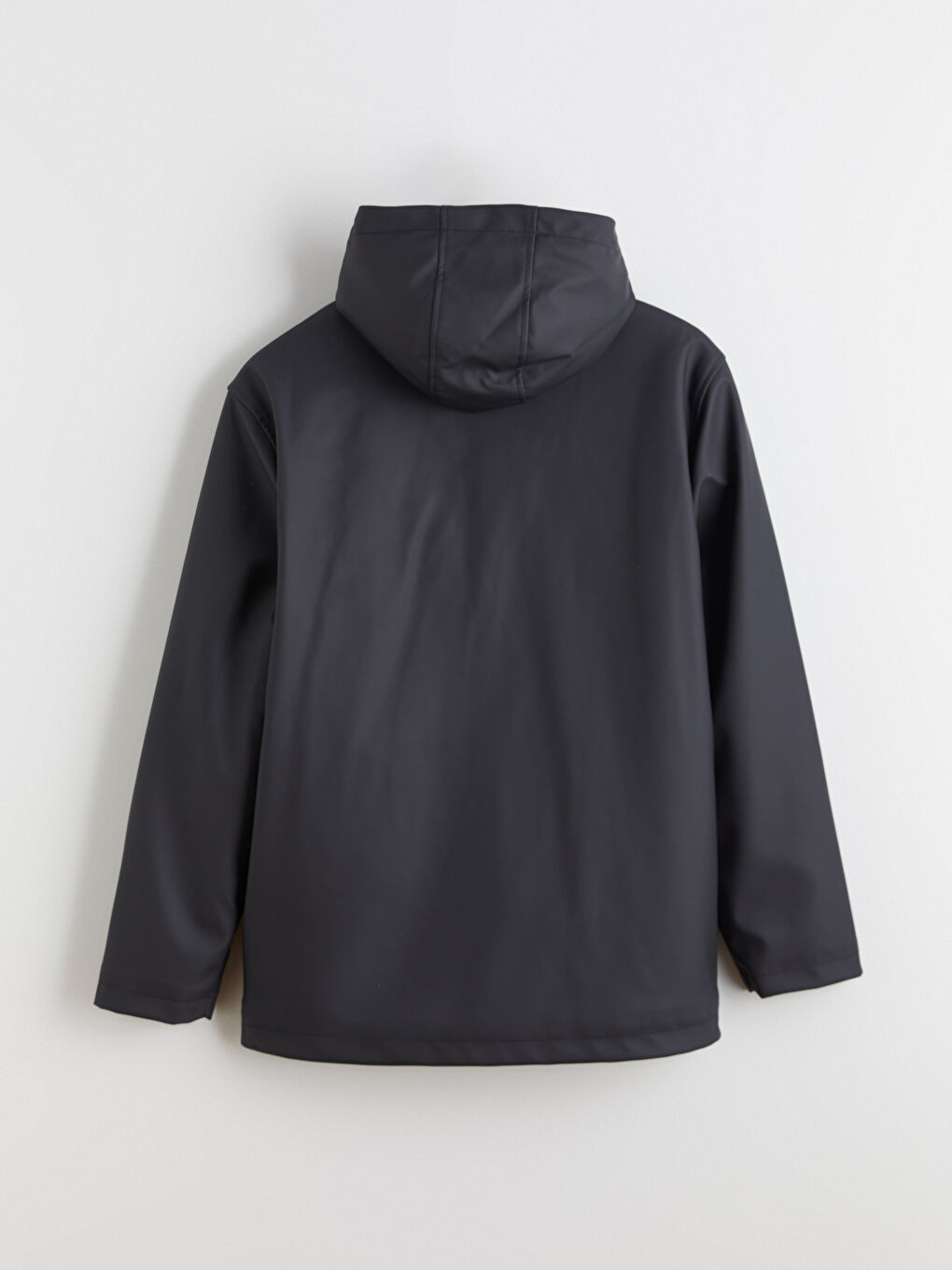 Siyah Kapüşonlu İçi Kürklü Erkek Mont-7