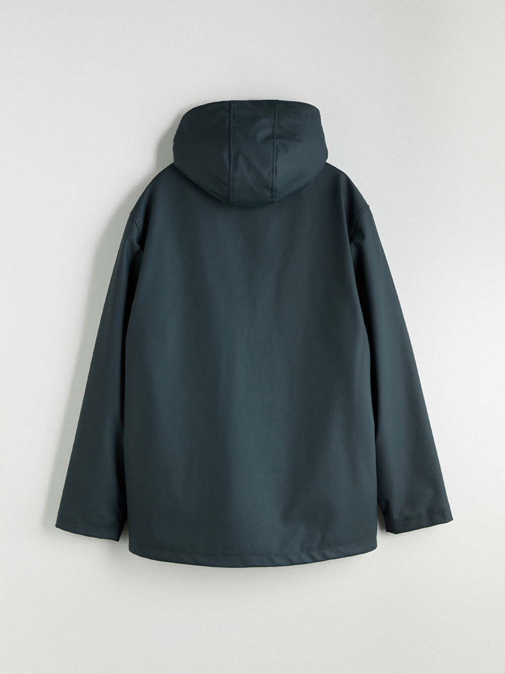 Yeşil Kapüşonlu İçi Kürklü Erkek Mont-7