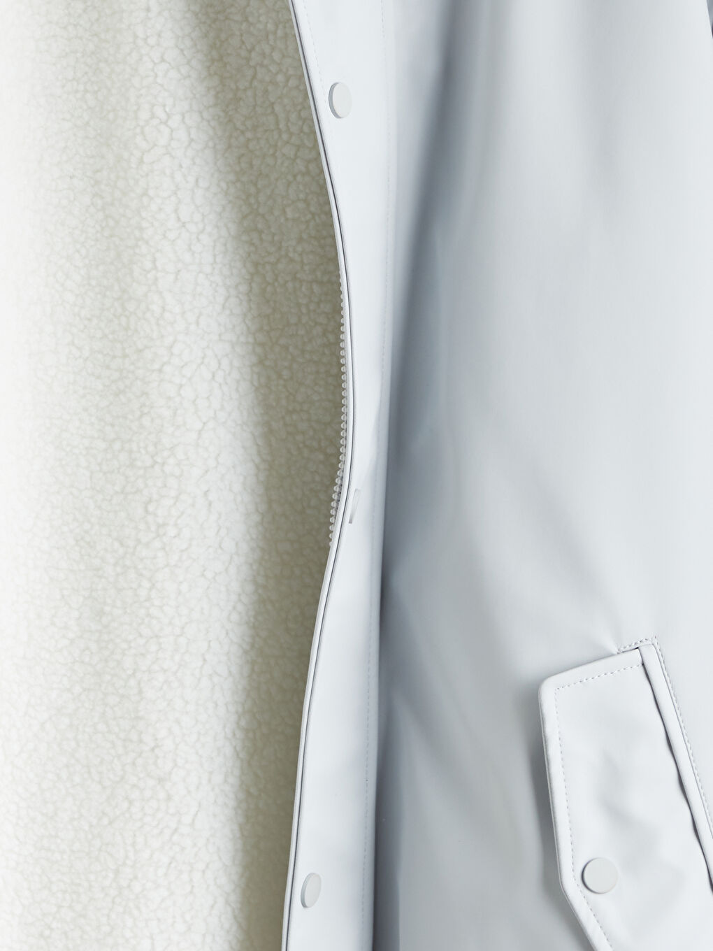 Gri Kapüşonlu İçi Kürklü Erkek Mont-6