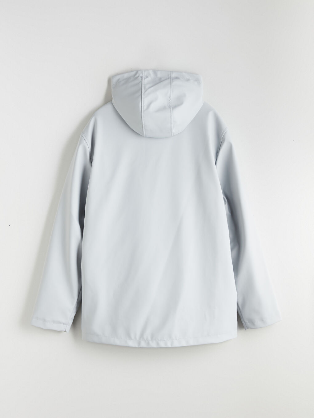 Gri Kapüşonlu İçi Kürklü Erkek Mont-7