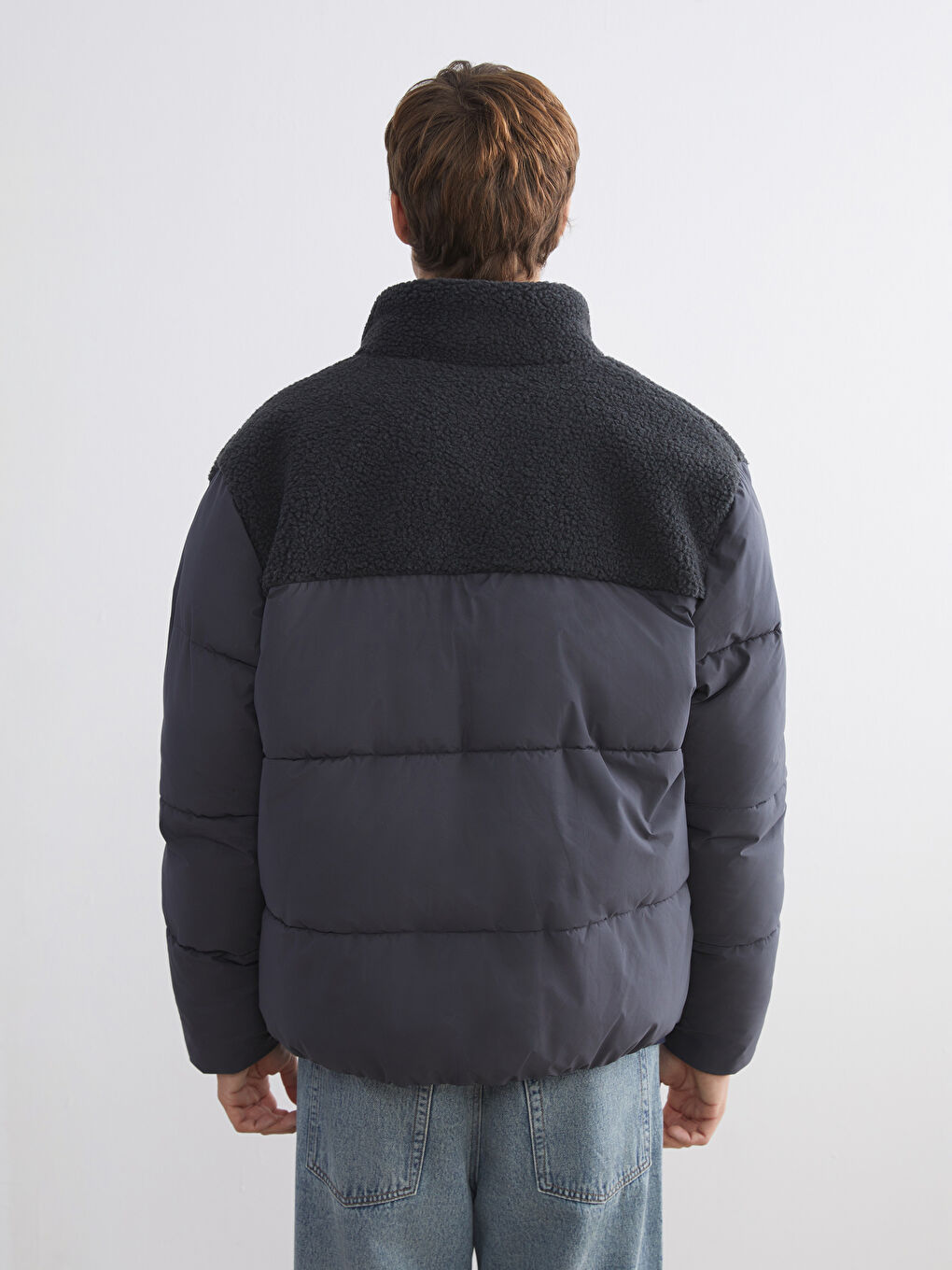 Muškarac SIVA Puffer jakna/napuhana deblja jakna-4