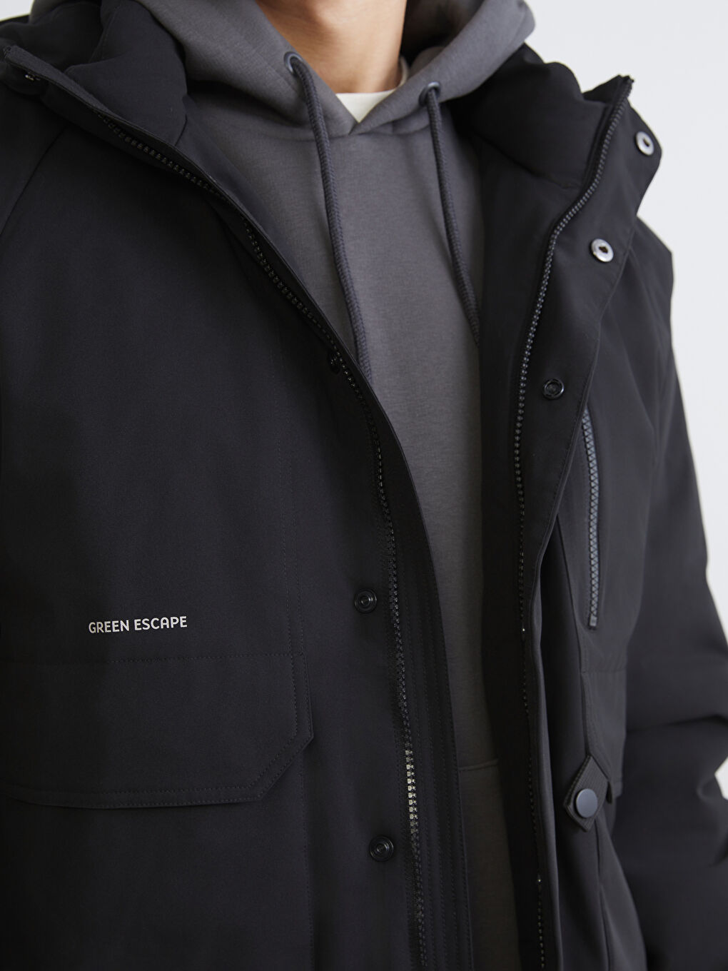 Мужская парка стандартного кроя с капюшоном-2