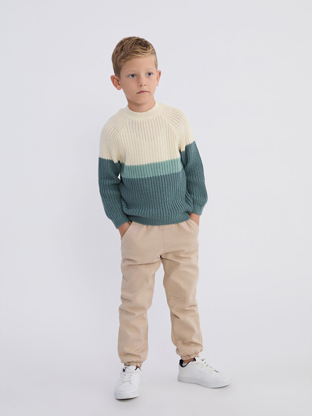 Crew Neck Boys' Knitwear Sweater-1