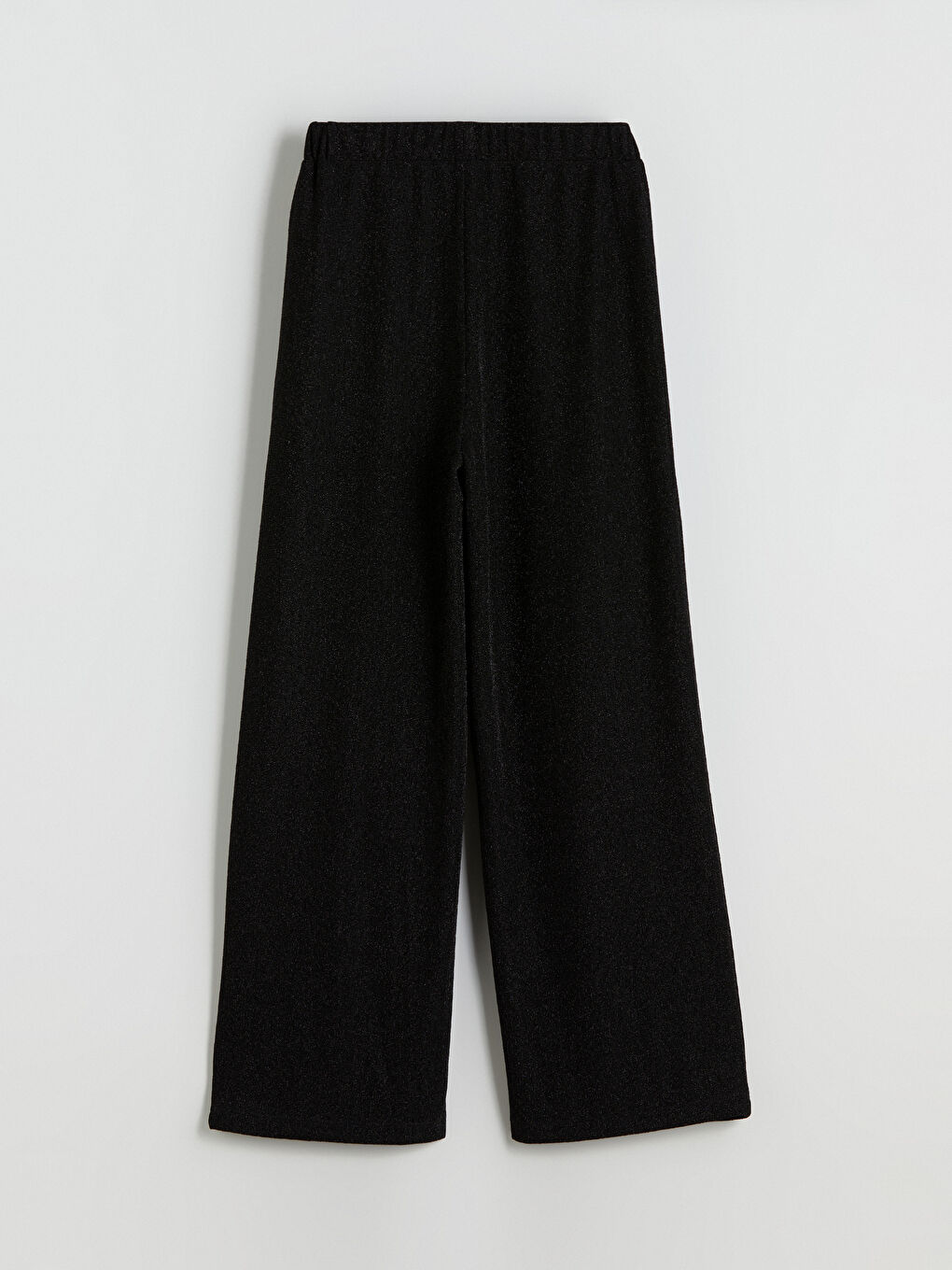 Elasticated Waist Shiny Look Women's Trousers-4