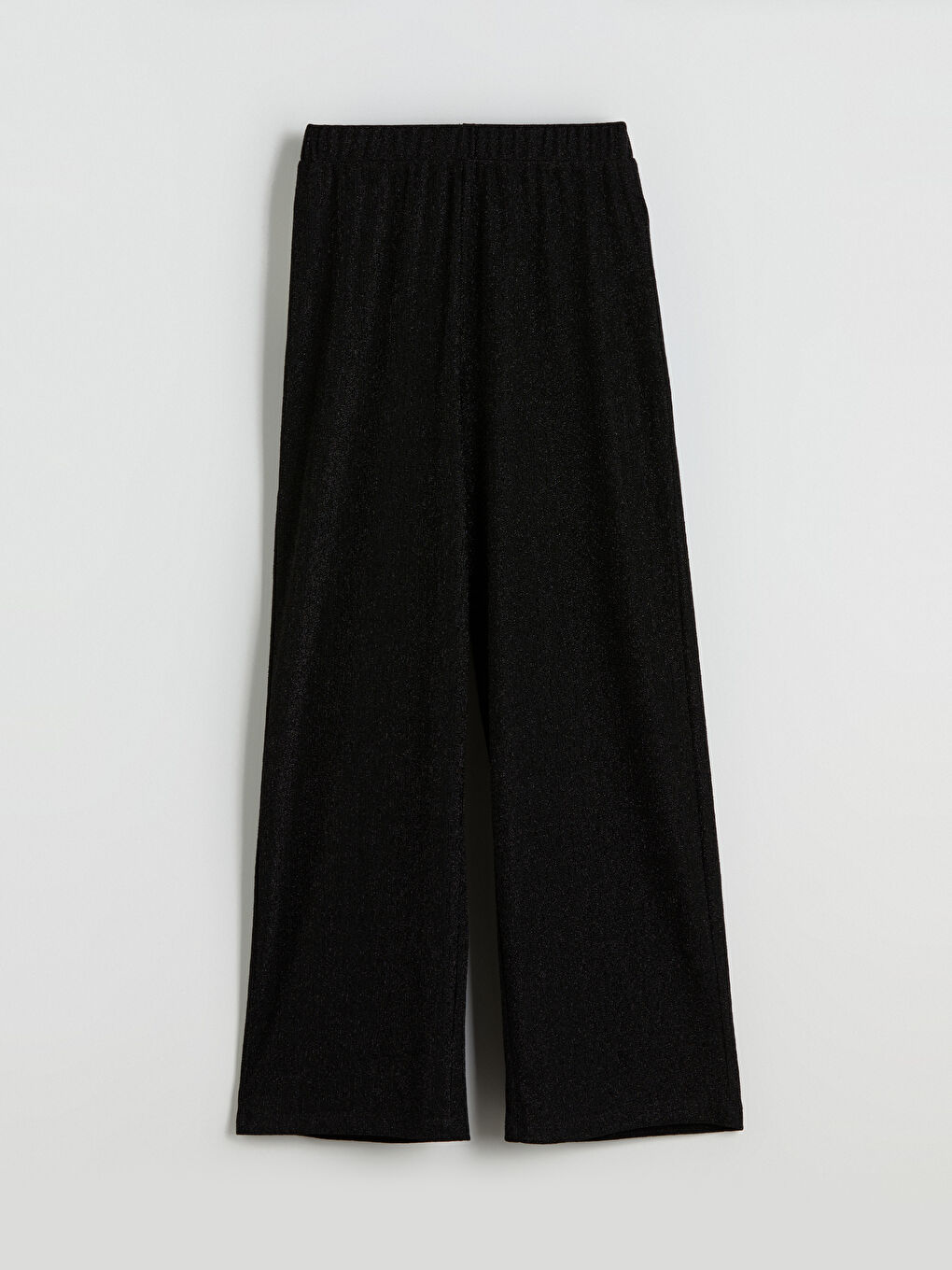 Elasticated Waist Shiny Look Women's Trousers-5