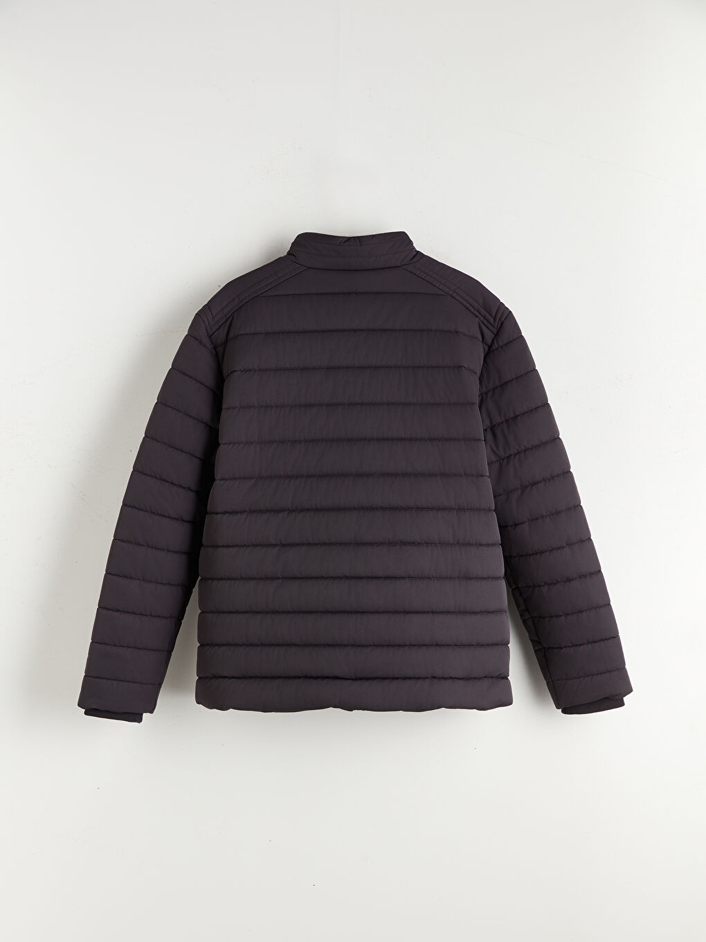 Antrasit Standart Kalıp Dik Yaka Erkek Şişme Mont-6