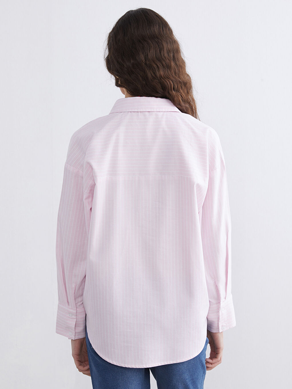 Striped Oversize Women's Shirt-6