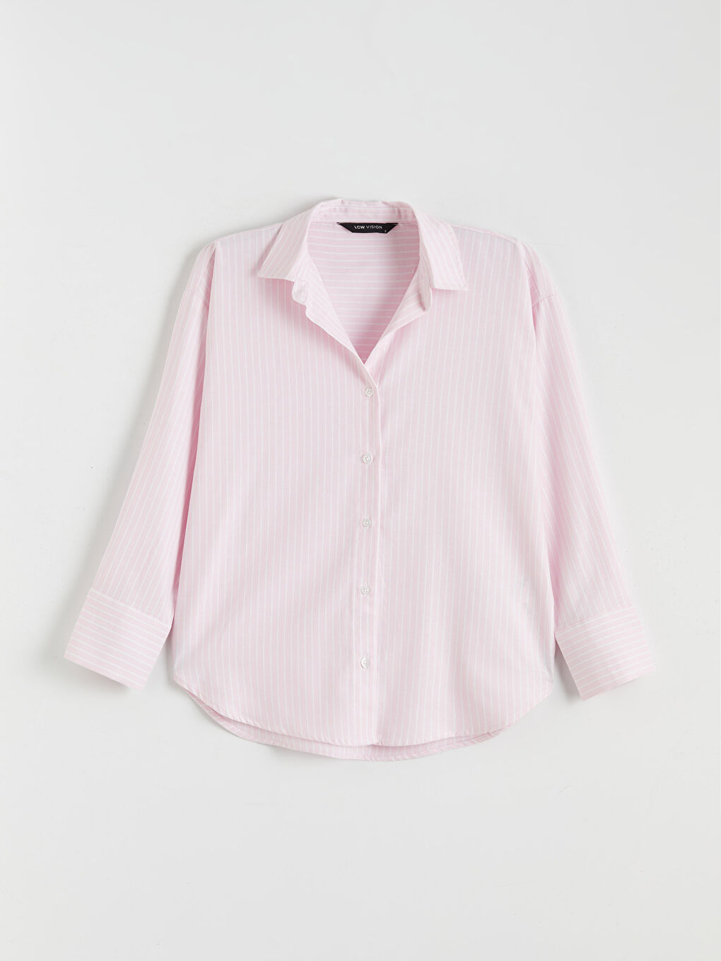 قميص مُخَطَّط واسع الحجم للسيدات-4