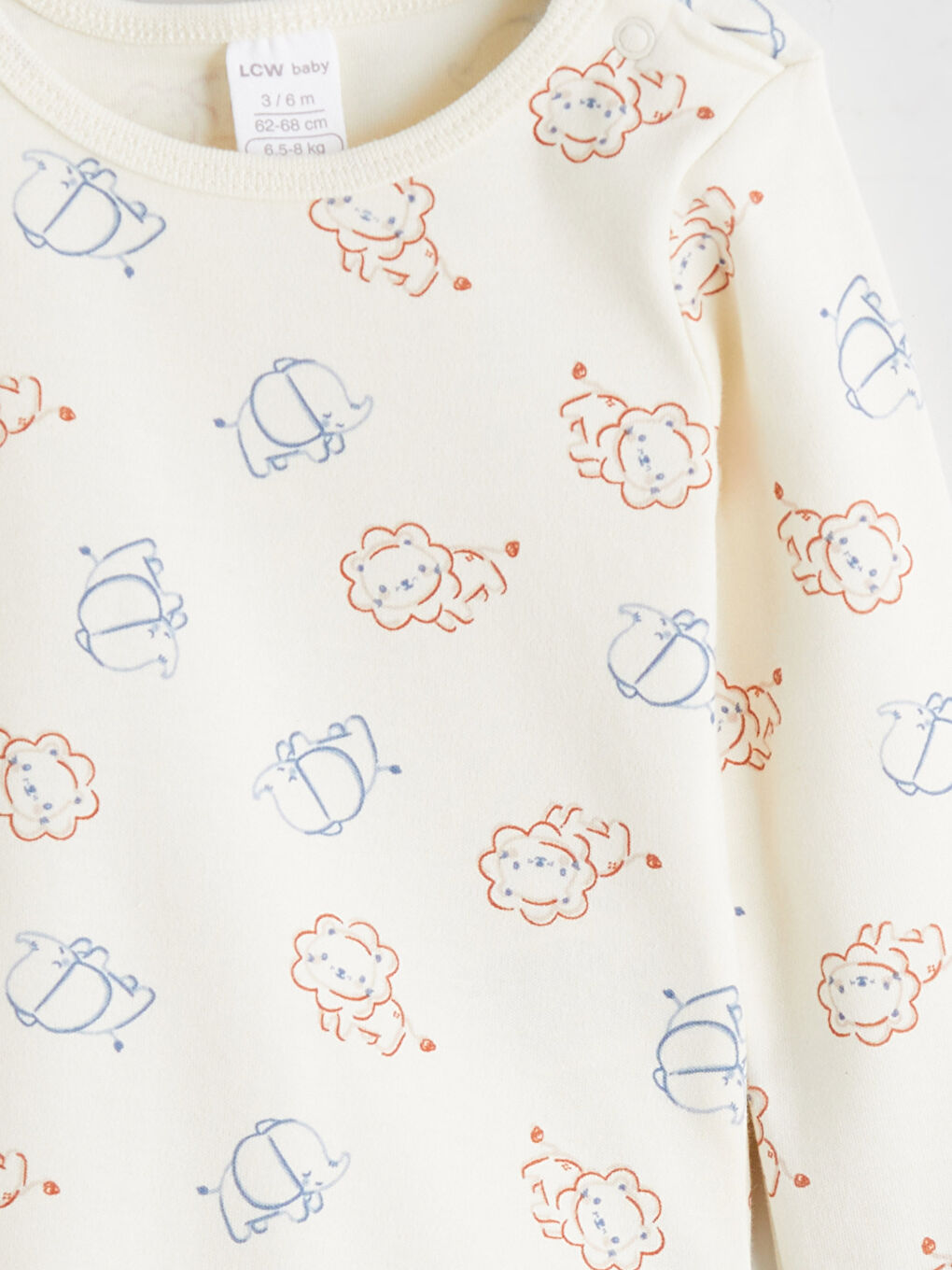 Ekru Baskılı Erkek Bebek Hastane Çıkış Seti-6