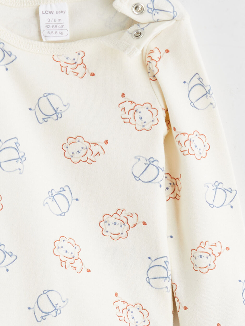 Ekru Baskılı Erkek Bebek Hastane Çıkış Seti-7