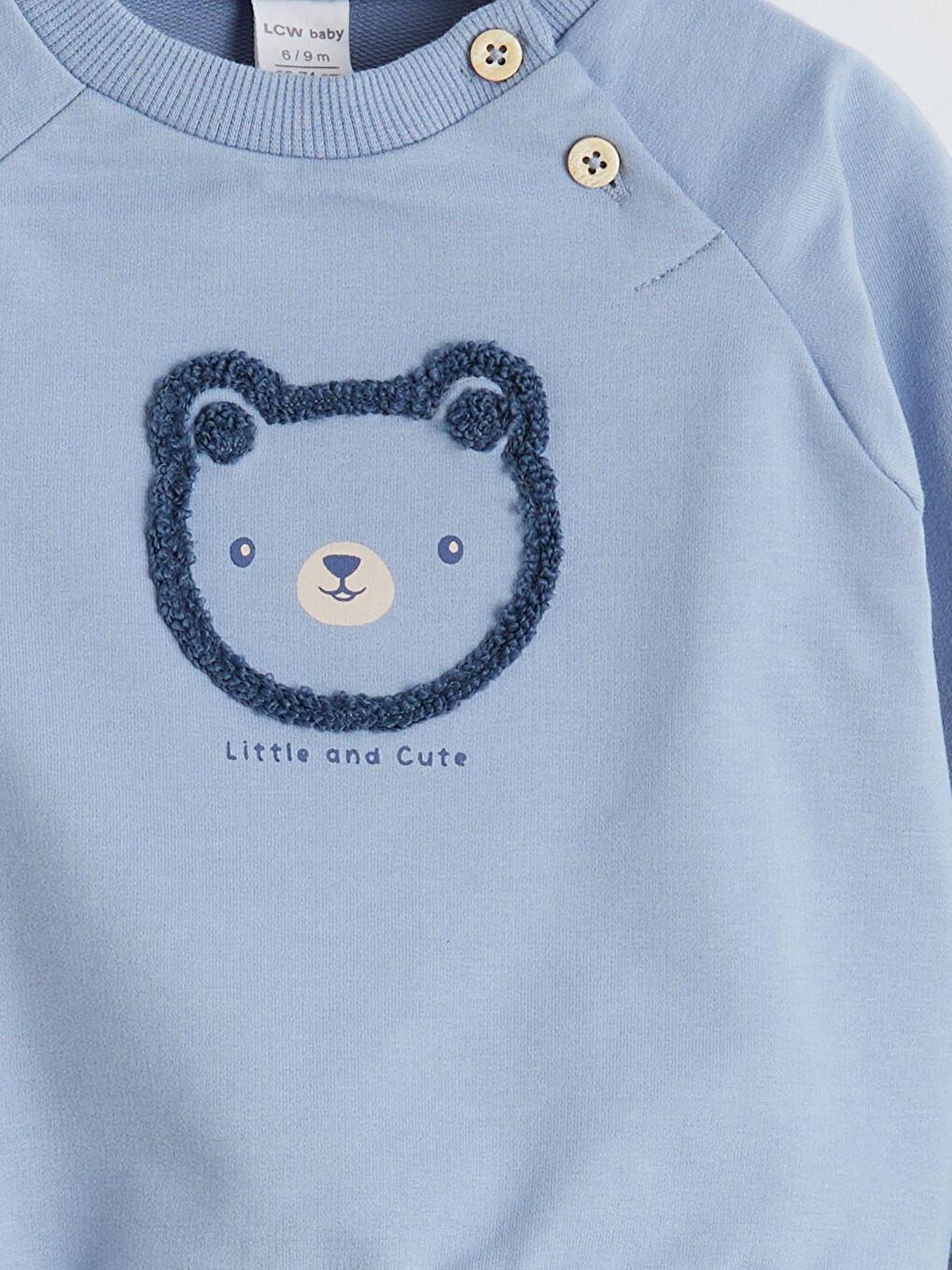 Mavi Bisiklet Yaka Erkek Bebek Sweatshirt ve Eşofman Altı-5