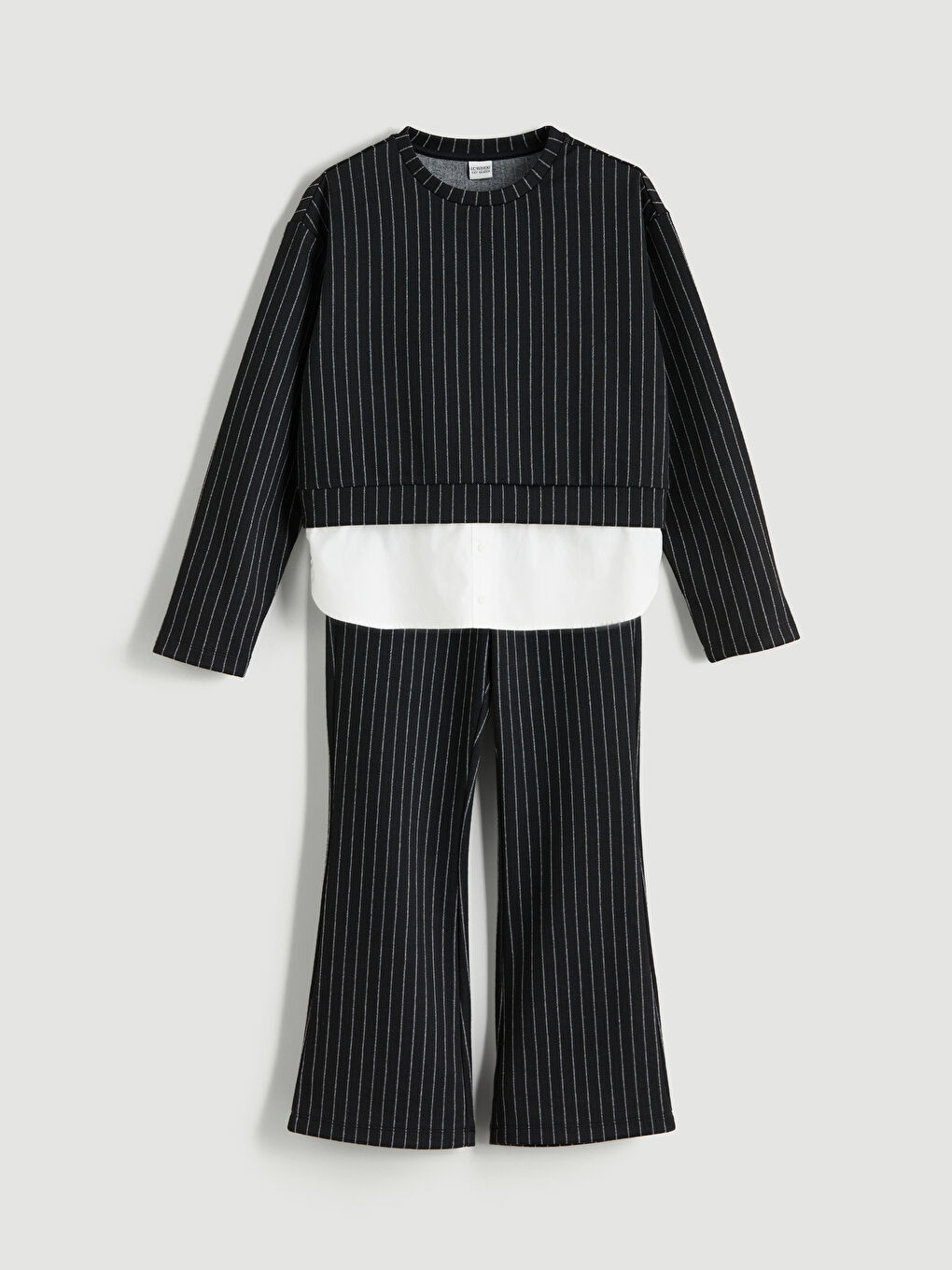 Crew Neck Girls' Sweatshirt and Pants
