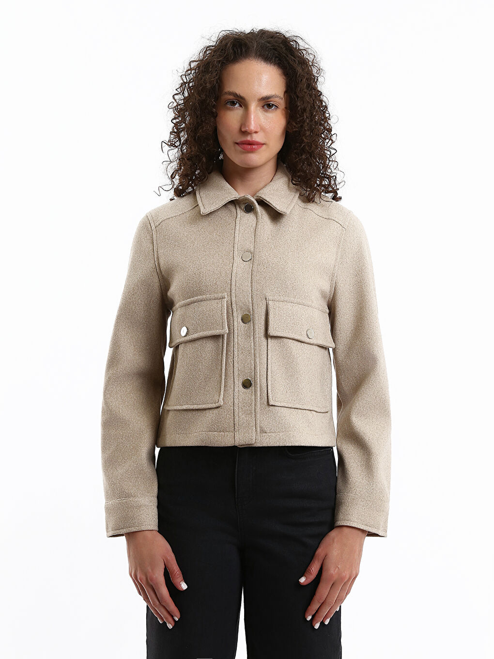 Collared Neck Women's Cachet Overcoat
