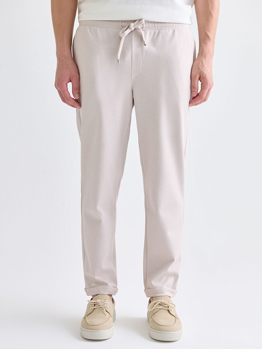 Pantalon à Taille Élastiquée pour Hommes Coupe Standard-1