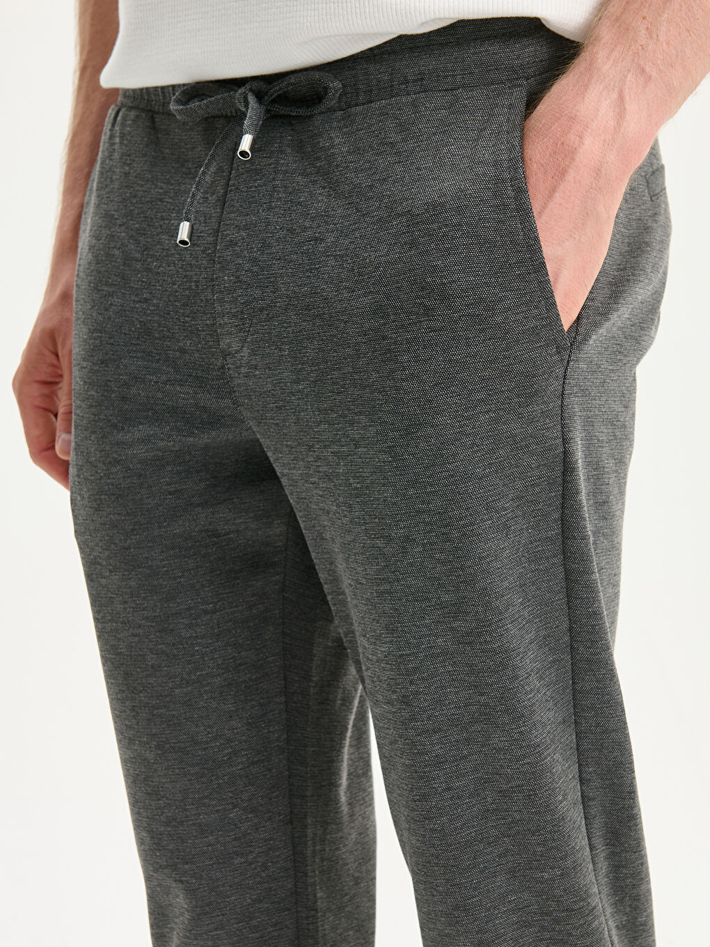 Pantalone standardnog kroja sa elastičnim strukom za muškarce-2