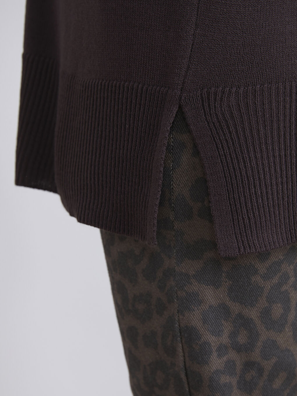 Funnel Neck Women's Knitwear Tunic-4